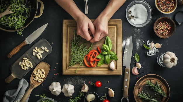 przygotowywanie składników